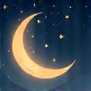 Stylized crescent moon and stars, representing sleep optimization challenge.