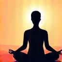 A person meditating in a serene outdoor setting, reflecting mindfulness.