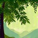 A person walking on a sun-dappled nature trail, representing nature therapy or forest bathing.