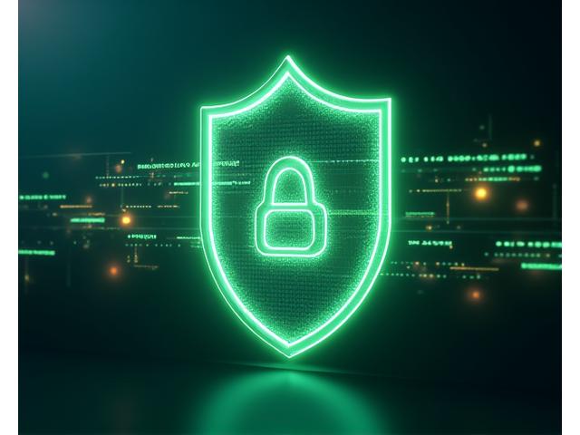Abstract depiction of digital security and data protection, featuring interlocking geometric shapes and a subtle glow, symbolizing safety and confidentiality.